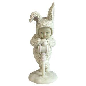 Dept 56 Snowbunnies Snowbabies Easter Bunny Easy Does It Playing Croquet 1996